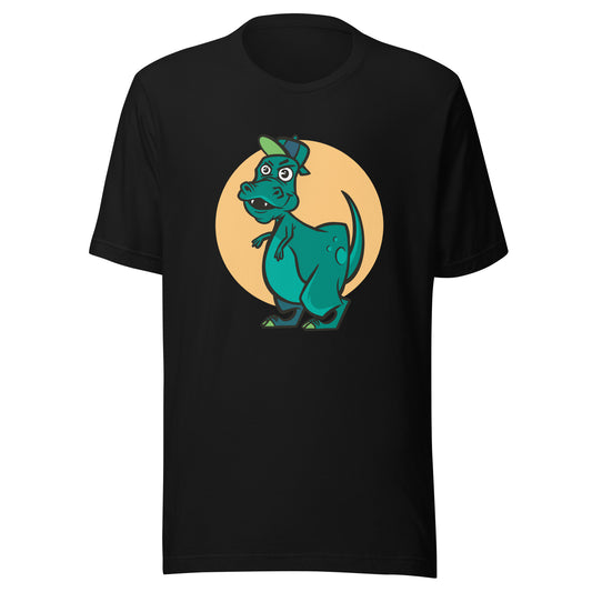 Green Cap Dino Adult T-Shirt