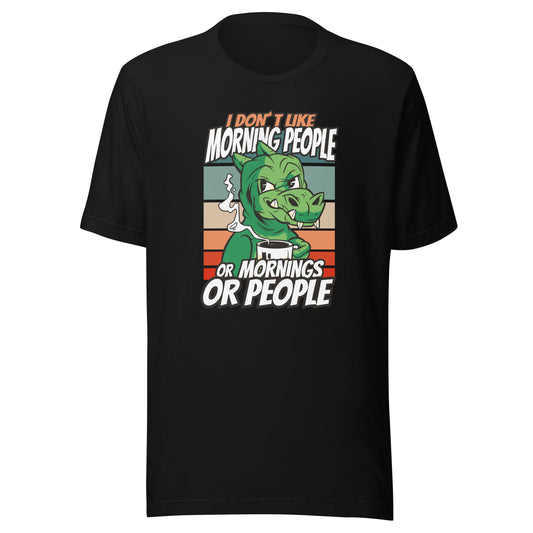 No Mornings Dino Adult T-Shirt