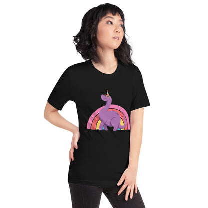 Adult Rainbow Unicorn Dino T-Shirt