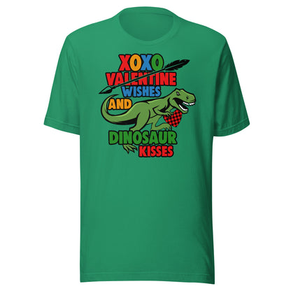 Adult Dino Wishes and Valetine Kisses T-Shirt