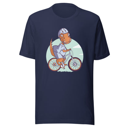 Adult Bicycle Riding Dino T-Shirt