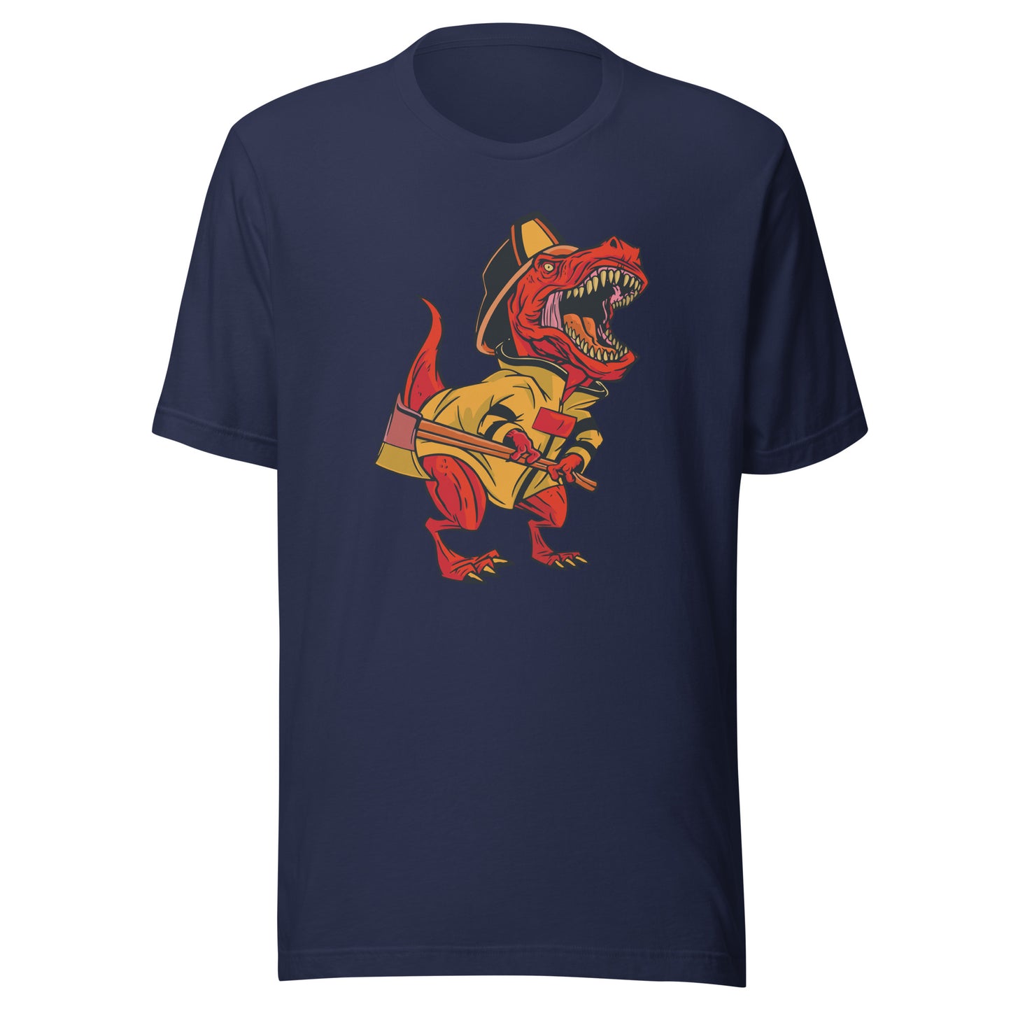 Firefighter with Axe Adult T-Shirt