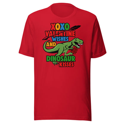 Adult Dino Wishes and Valetine Kisses T-Shirt