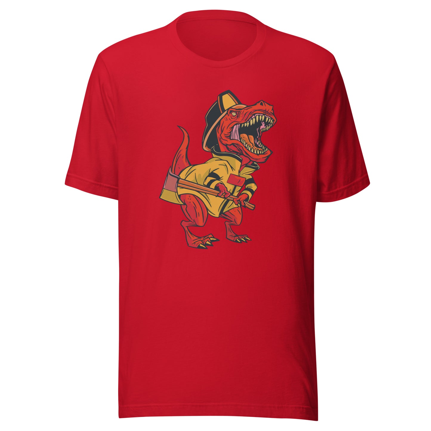 Firefighter with Axe Adult T-Shirt