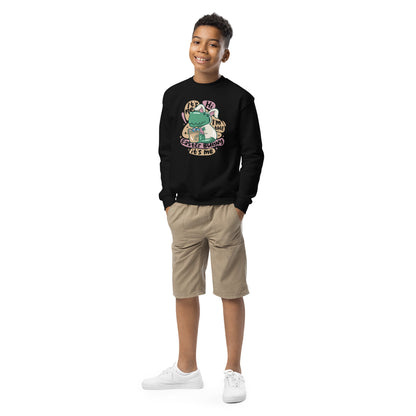 Dino Easter Bunny Youth Sweatshirt