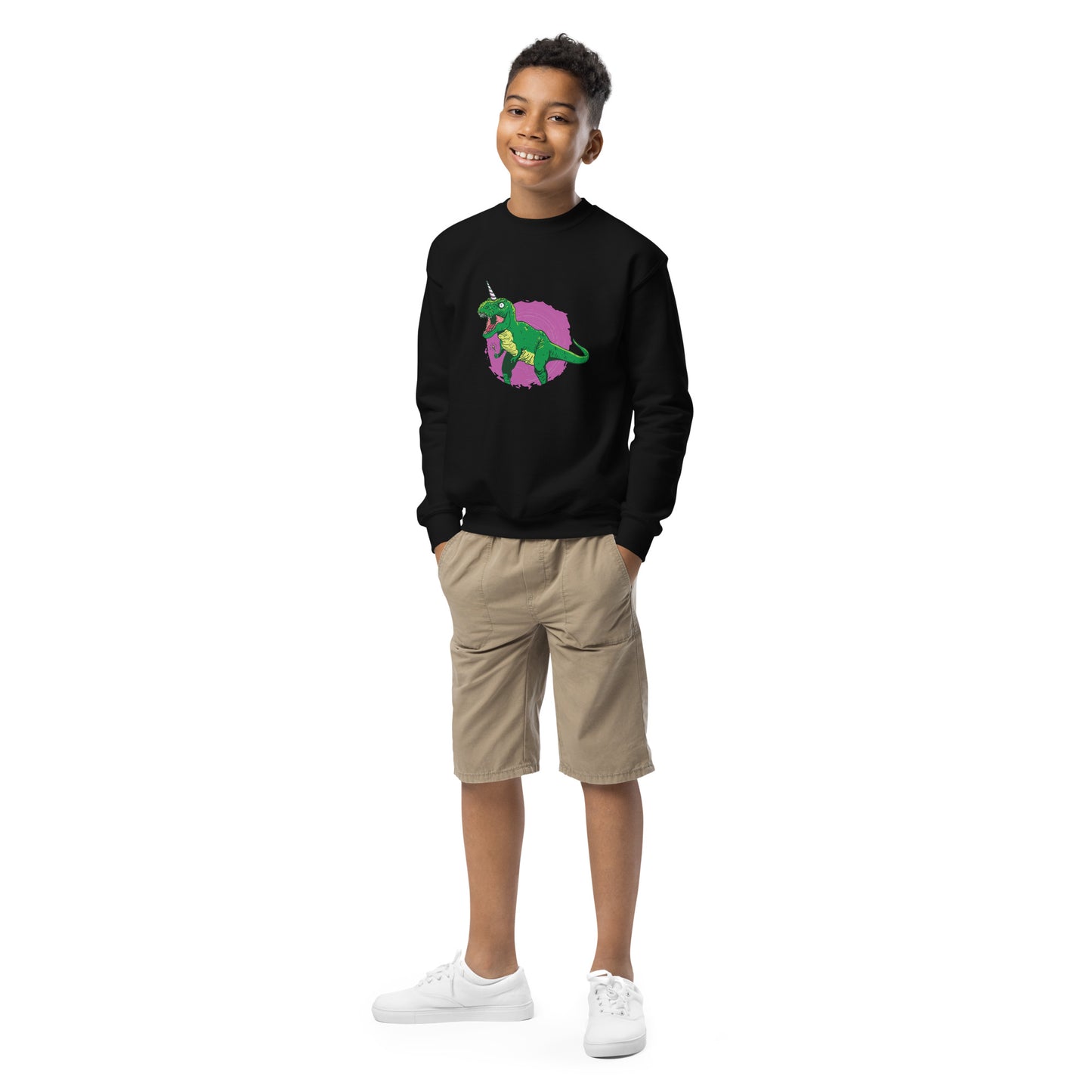 Unicorn Fairy T-Rex Youth Sweatshirt