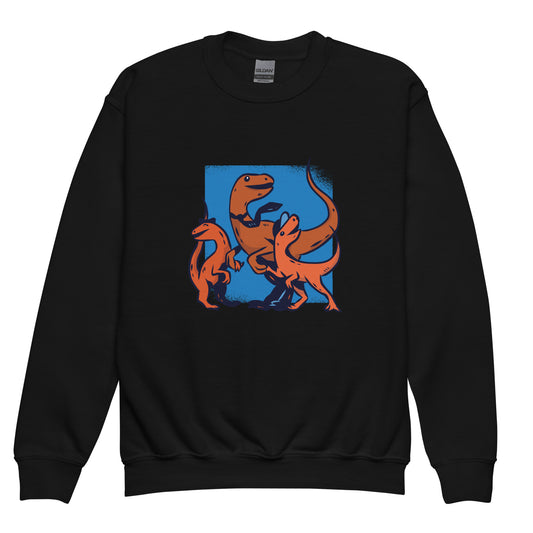 Tie Wearing Dino Youth Sweatshirt