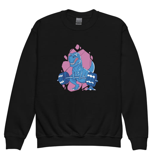 Weight Lifting T-Rex Youth Sweatshirt