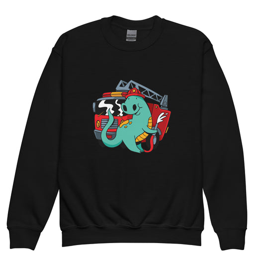 Firefighter Dino Youth Sweatshirt