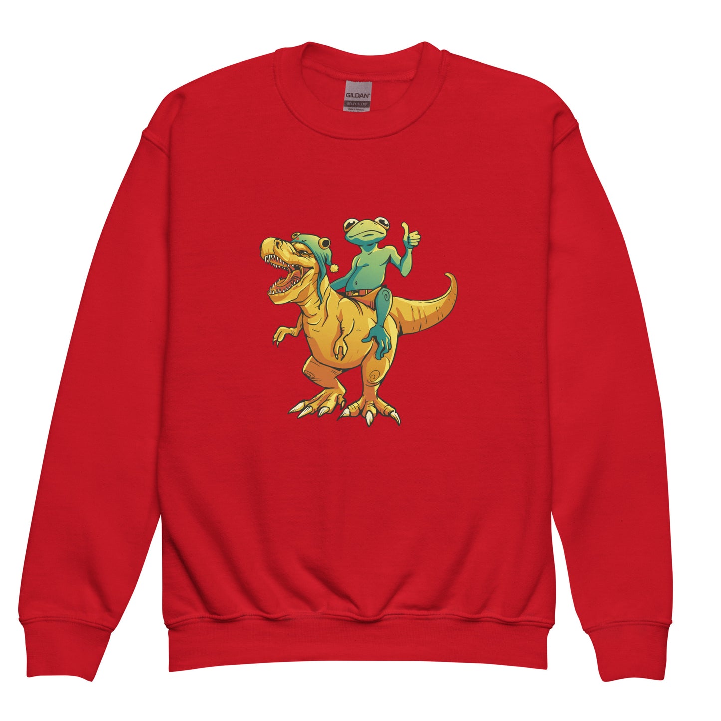 Frog on a Dino Youth Sweatshirt