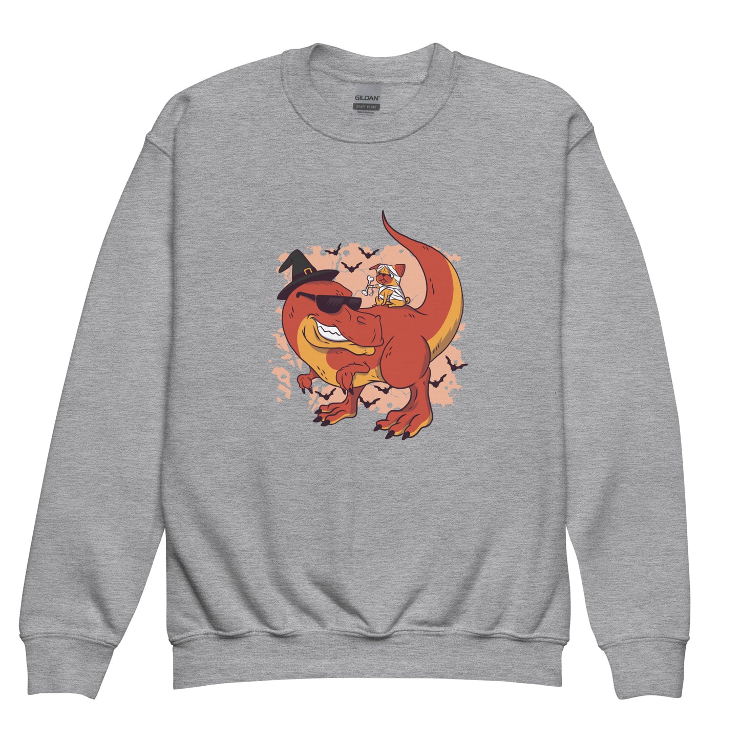 Dino Pug Halloween Youth Sweatshirt