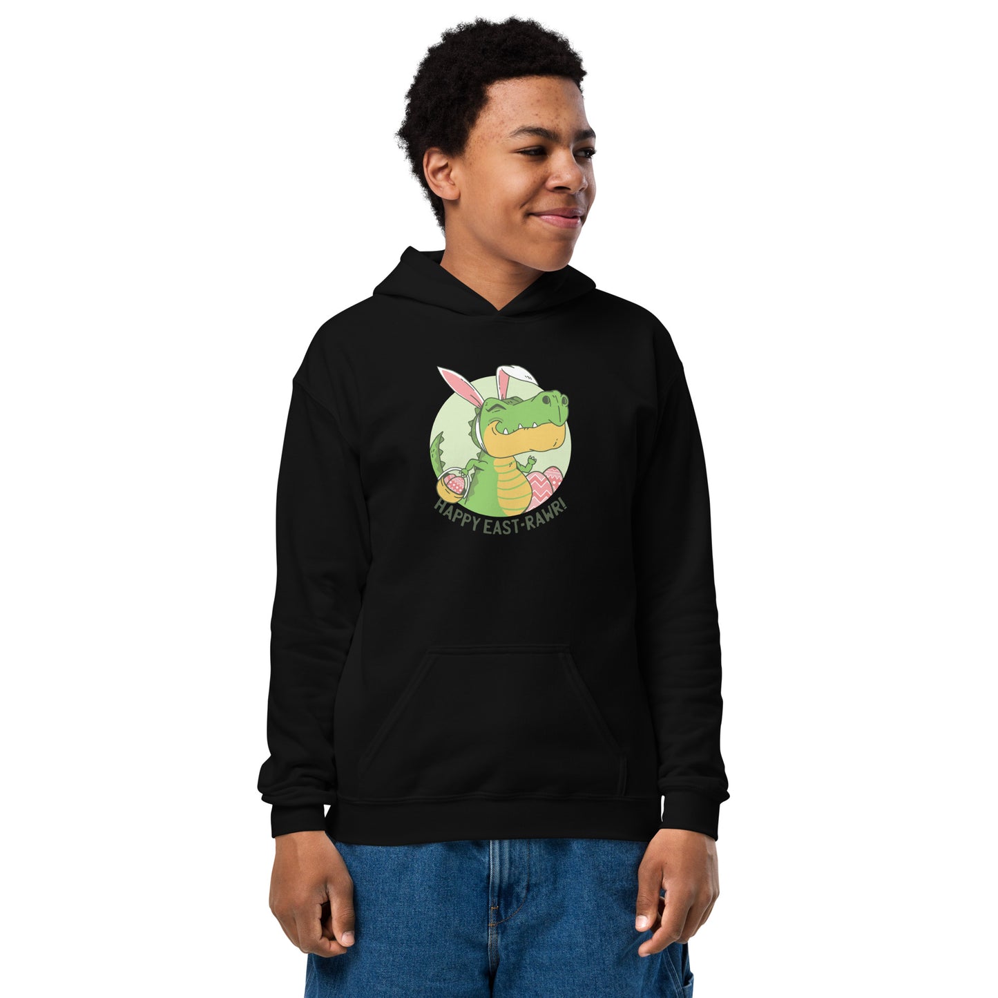 Happy East-Rawr Youth Hoodie