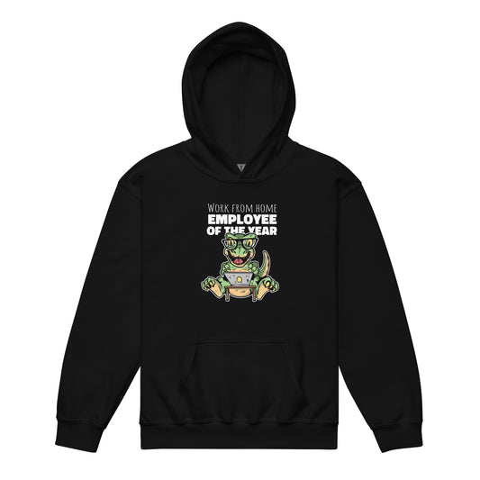 Work From Home Dino Youth Hoodie