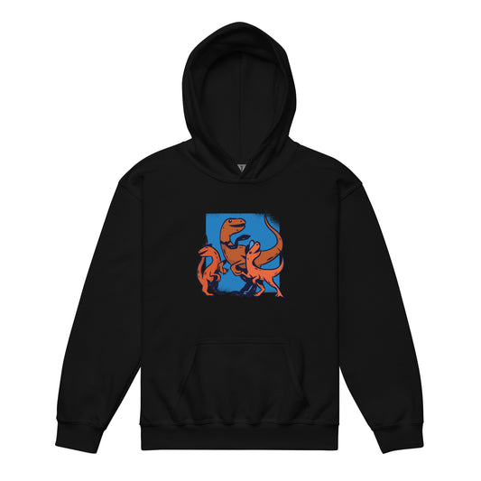 Tie Wearing Dino Youth Hoodie