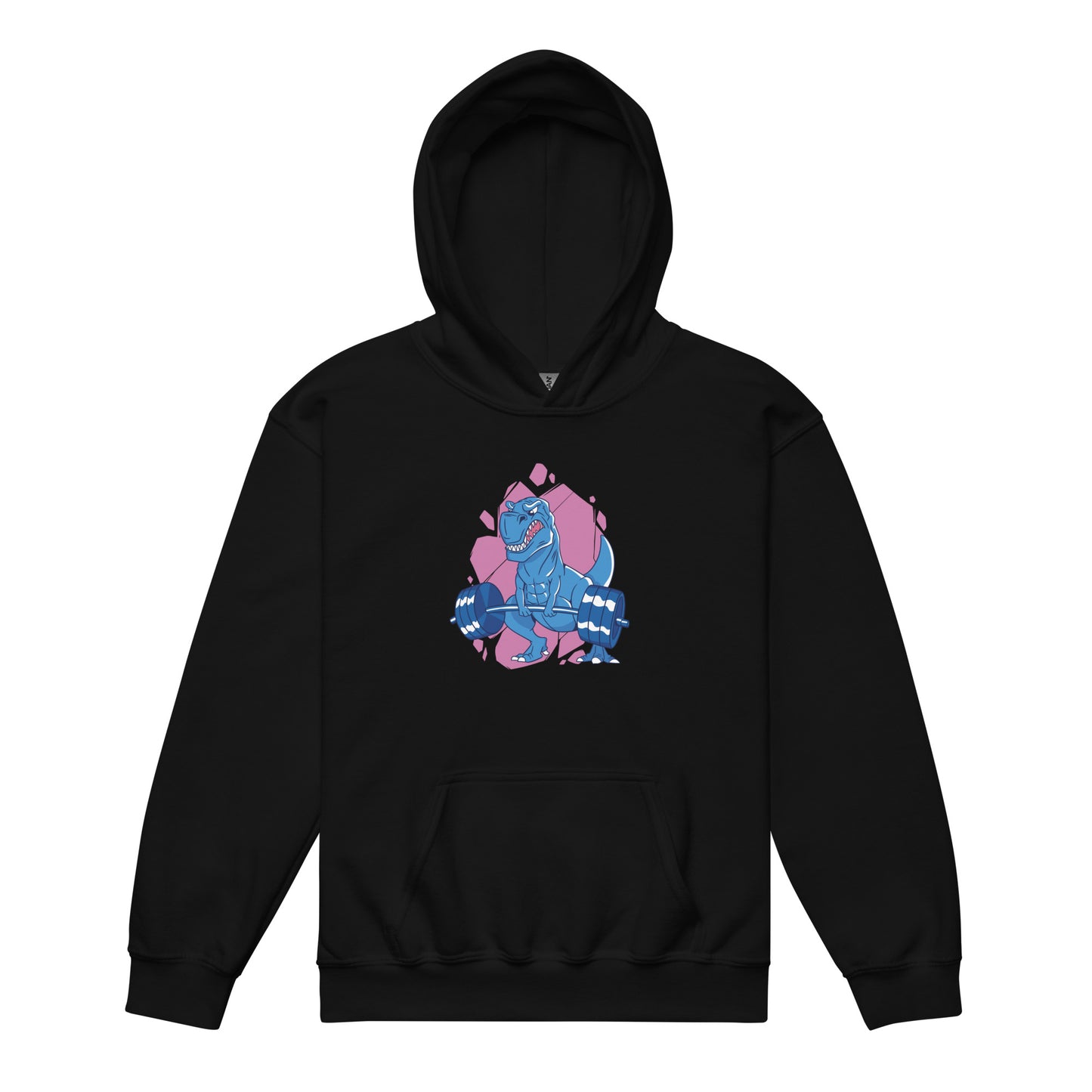 Weight Lifting T-Rex Youth Hoodie