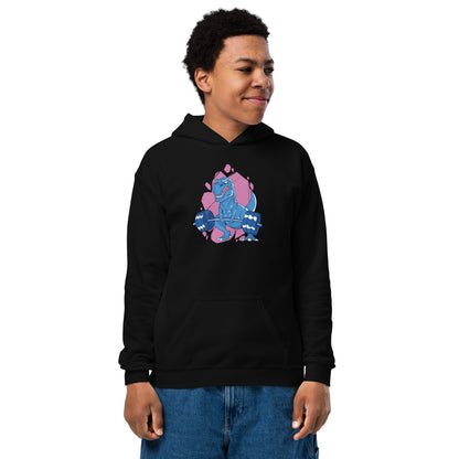 Weight Lifting T-Rex Youth Hoodie