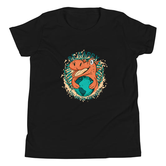 Be Happy Dino Youth T-Shirt