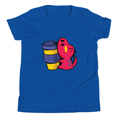 Coffee Dinosaur Youth T-Shirt